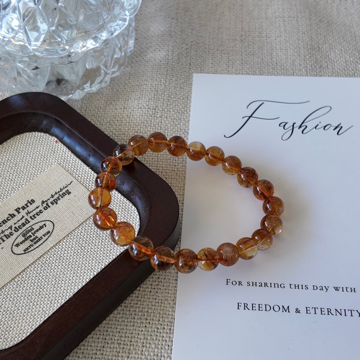 8mm Golden Rutilated Quartz Bracelet