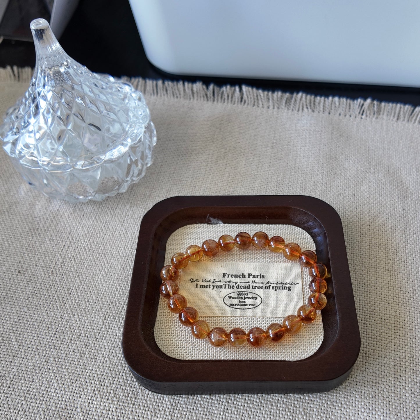 8mm Golden Rutilated Quartz Bracelet