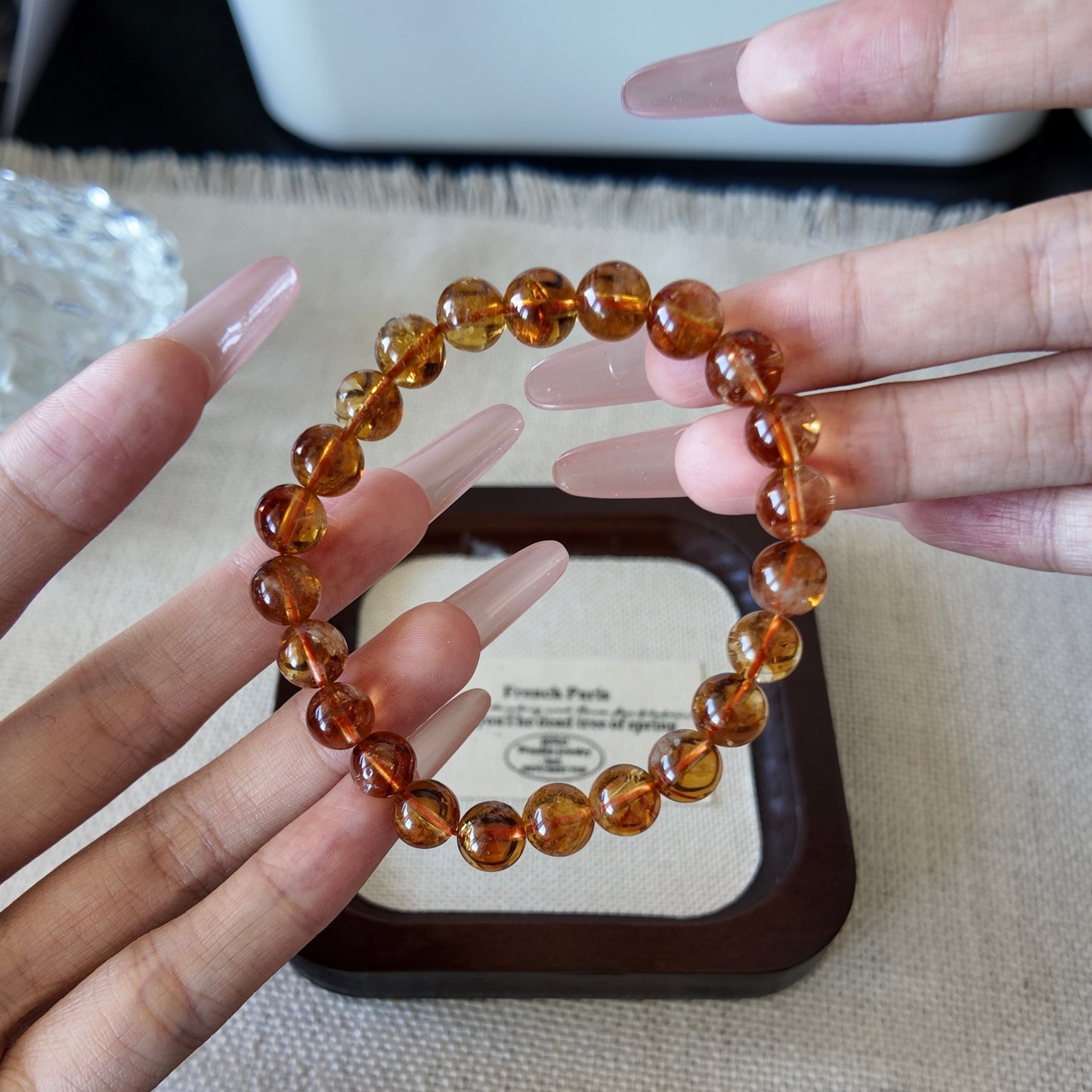 8mm Golden Rutilated Quartz Bracelet