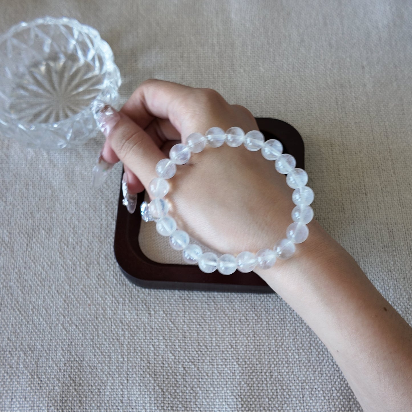 8mm Natural Blue Needle Quartz Bracelet