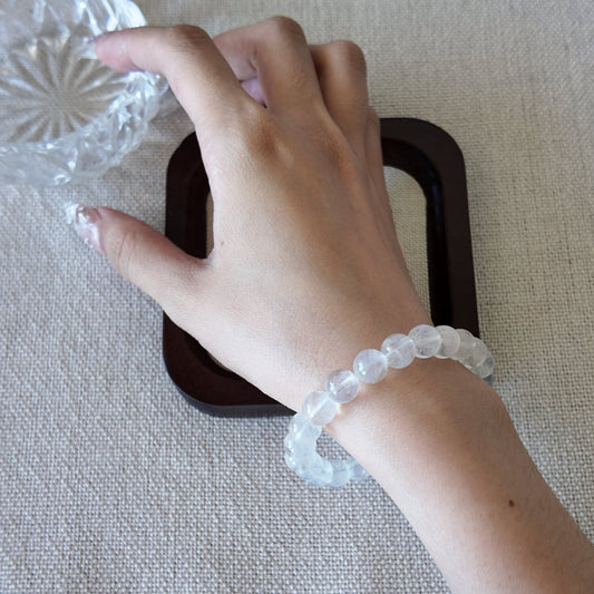 8mm Natural Blue Needle Quartz Bracelet