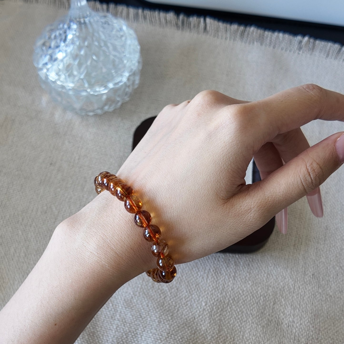 8mm Golden Rutilated Quartz Bracelet